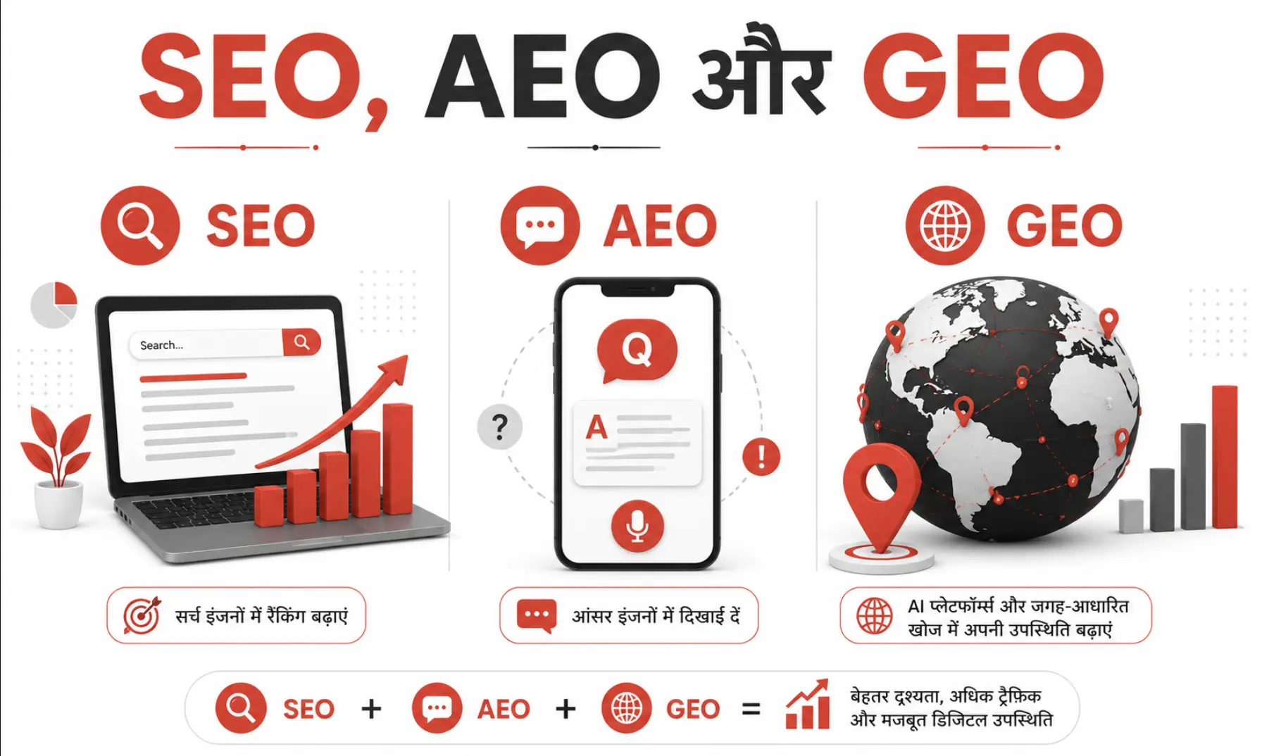 Google और AI Search में Rank कैसे करें? SEO, AEO और GEO की 2026 गाइड